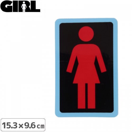 GIRL 륹ȥܡ STICKER ƥåLOGO STICKER åɡߥ֥å 15.3cm x 9.6cm NO180