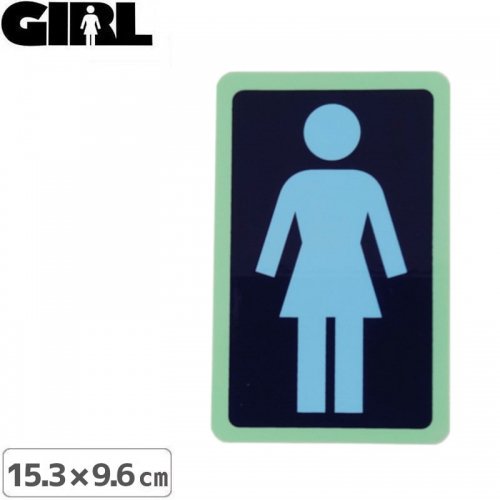 GIRL 륹ȥܡ STICKER ƥåLOGO STICKER ֥롼ߥͥӡ 15.3cm x 9.6cm NO182