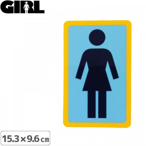 GIRL 륹ȥܡ STICKER ƥåLOGO STICKER ͥӡߥ֥롼 15.3cm x 9.6cm NO184