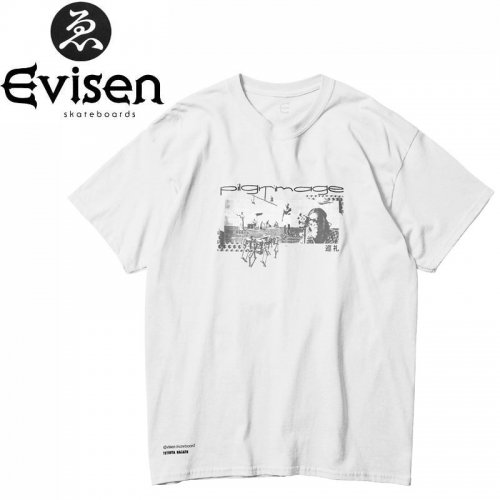 【EVISEN エビセン スケボー Tシャツ】PILGRIMAGE TEE【ホワイト】NO13