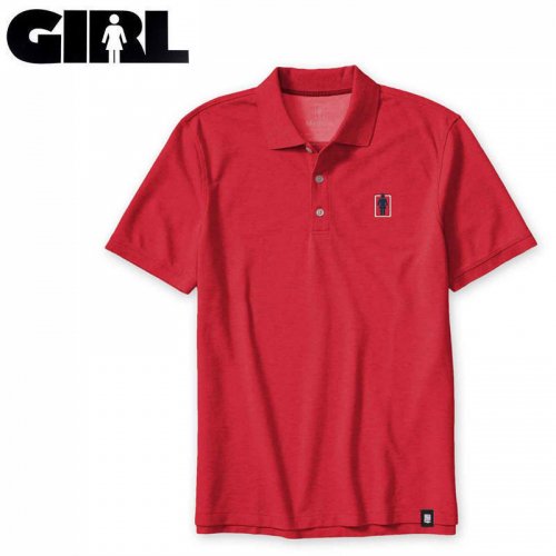 【GIRLSKATEBOARD ガールスケートボード ポロ シャツ】UNBOXED POLO SHIRT【レッド】NO11