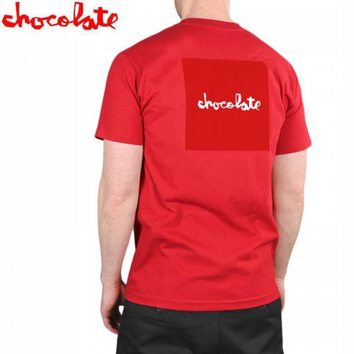＼バレンタインSALE!2/14迄／【チョコレート CHOCOLATE スケボー Tシャツ】SQUARE TEE【カーディナル】NO182