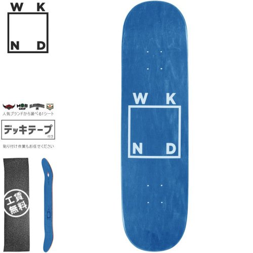 【ウィークエンド WKND スケボー デッキ】WHITE LOGO DECK【8.125インチ】ブルー NO94