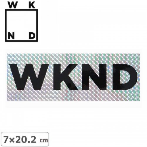 【ウィークエンド WKND スケボー ステッカー】BANNER STICKER ホログラム 7cm×20.2cm NO14