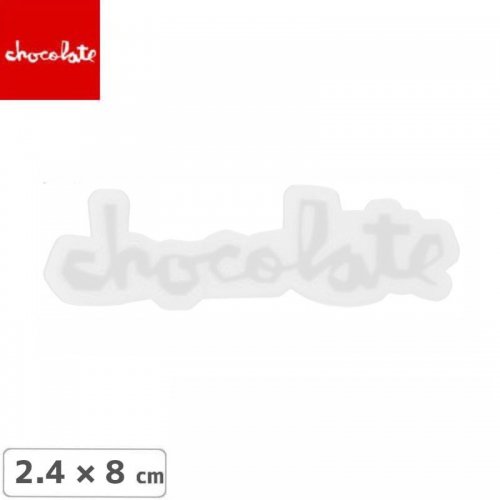 【CHOCOLATE チョコレートステッカー スケボー】OG CHUNK LOGO STICKER ホワイト NO32