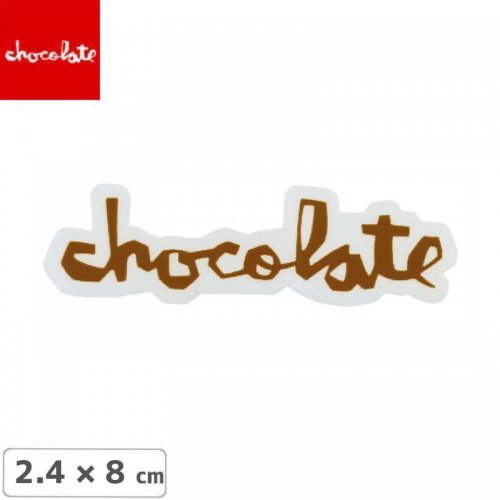 【CHOCOLATE チョコレートステッカー スケボー】OG CHUNK LOGO STICKER ブラウン NO37