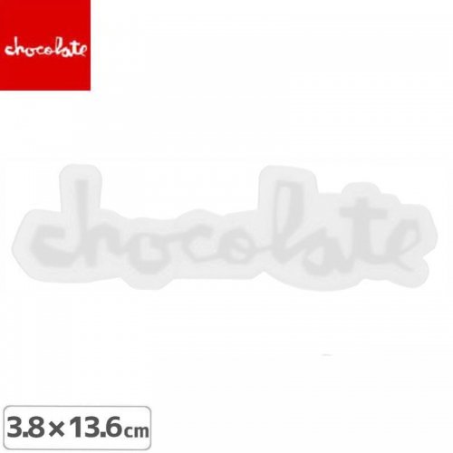 ＼バレンタインSALE!2/14迄／【CHOCOLATE チョコレートステッカー スケボー】OG CHUNK LOGO STICKER ホワイト NO39