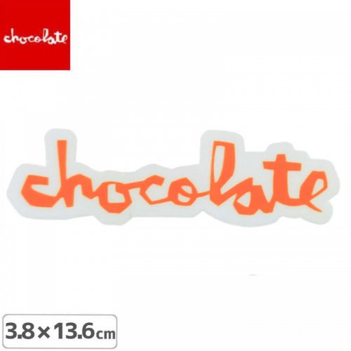 【CHOCOLATE チョコレートステッカー スケボー】OG CHUNK LOGO STICKER オレンジ NO41