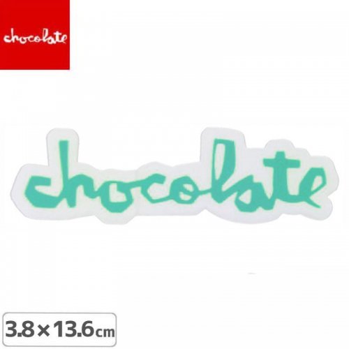 【CHOCOLATE チョコレートステッカー スケボー】OG CHUNK LOGO STICKER ティール NO42