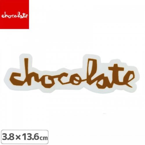 ＼バレンタインSALE!2/14迄／【CHOCOLATE チョコレートステッカー スケボー】OG CHUNK LOGO STICKER ブラウン NO44