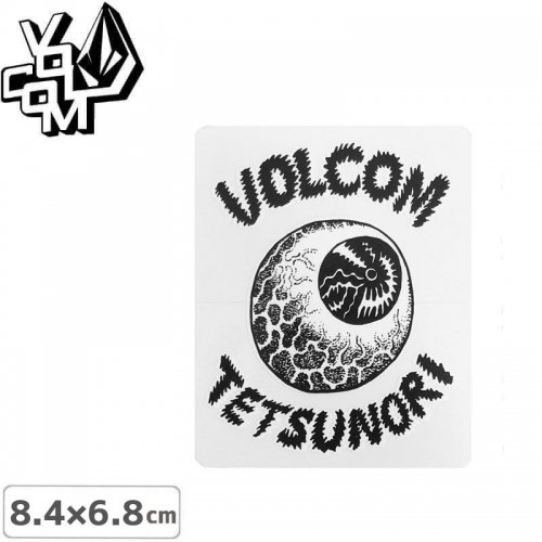【ボルコム VOLCOM ステッカー】LOGO STICKER ブラック 8.4cm x 6.8cm NO424