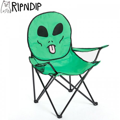 【RIPNDIP リップンディップ スケボー ビーチチェア】LORD ALIEN BEACH CHAIR 折り畳み椅子 グリーン NO29