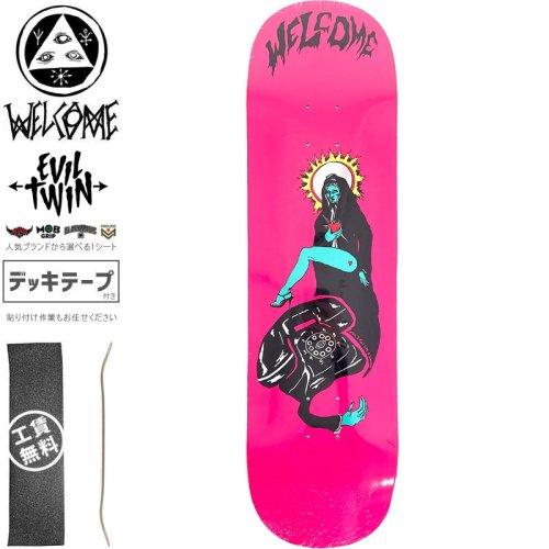 【WELCOME ウェルカム スケートボード デッキ】CALL MARY ON LABRYS HOT PINK DECK【8.5インチ】NO48