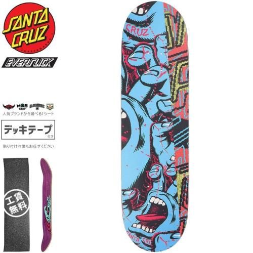 台湾製無地黒デッキテープ付き Santacruz サンタクルーズ 8.0デッキ