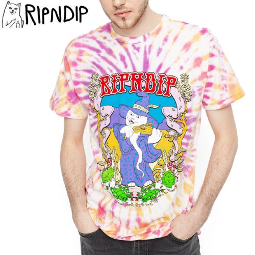 RIPNDIP リップンディップ スケートボード Tシャツ WIZARD TEE タイダイ NO17