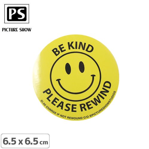 【PICTURE SHOW ピクチャーショー スケボー ステッカー】WI20 BE KIND STICKER 6.5cm NO1