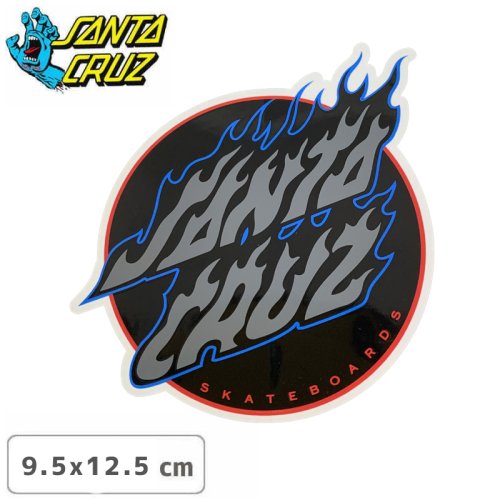 ڥ󥿥롼 SANTACRUZ ܡ ƥåABSENT FLAME DOT STICKER SANTA CRUZ9.5cm12.5cmNO118