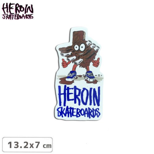 【ヘロイン HEROIN スケボー ステッカー】RIBKUN STICKER 13.2x7cm NO52
