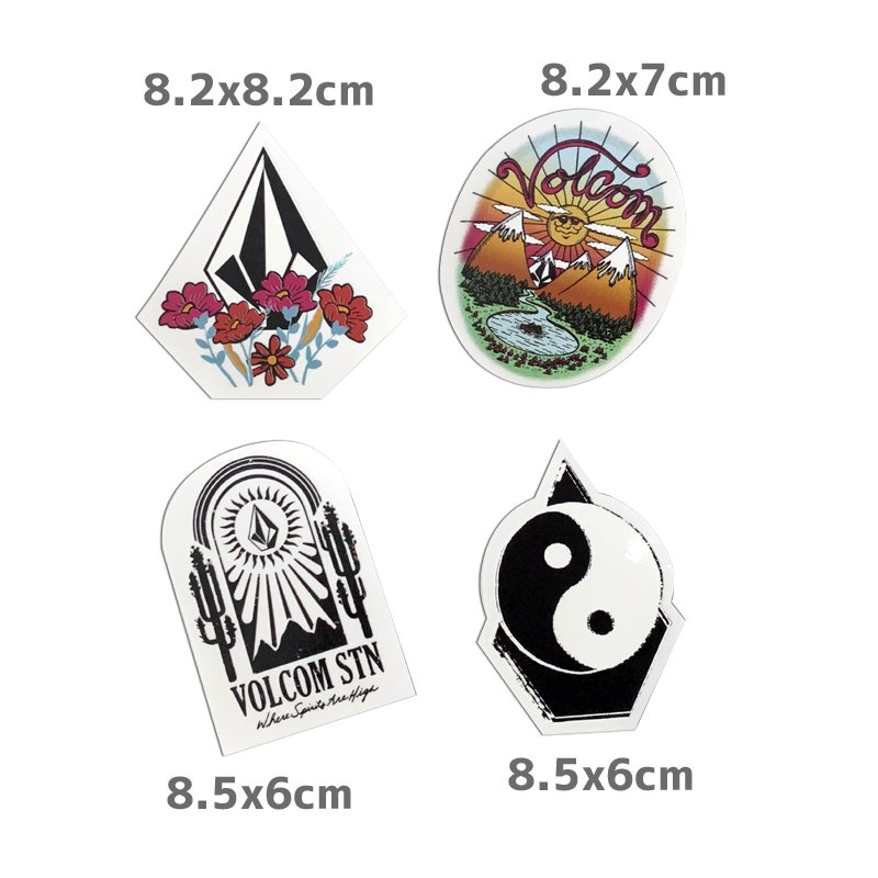 ボルコム VOLCOM ステッカー #401 STICKER グローバルロゴ ブラックxゴールド 5.9 x 9.5cm NO480