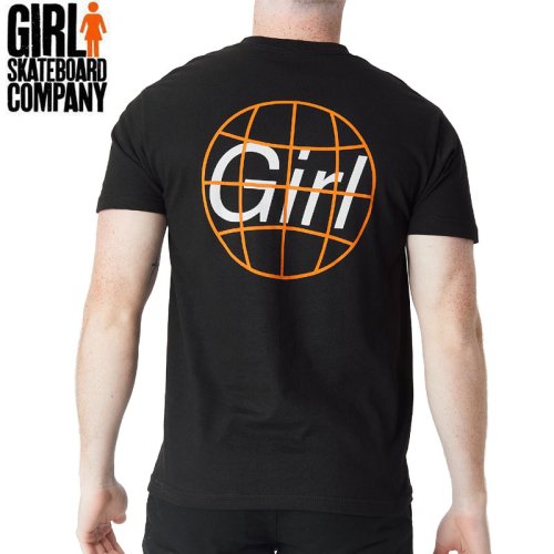 【ガール GIRL SKATEBOARD スケボー Tシャツ】INTERNATIONAL SIGNIIFIER TEE ブラック NO333