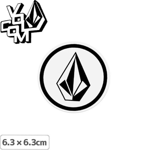 【ボルコム VOLCOM ステッカー】#1 STICKER ロゴ ホワイト 6.3 x 6.3cm NO464