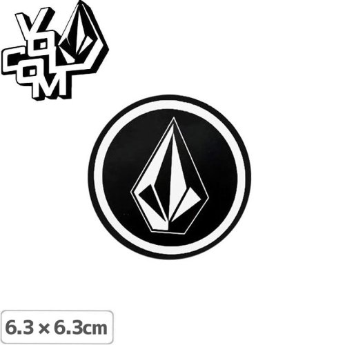 【ボルコム VOLCOM ステッカー】#1 STICKER ロゴ ブラック 6.3 x 6.3cm NO465
