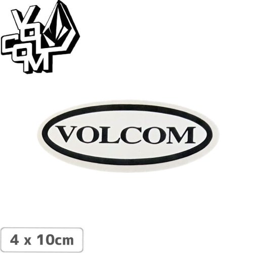 【ボルコム VOLCOM ステッカー】#399 STICKER フォントロゴ ホワイト 4 x 10cm NO468