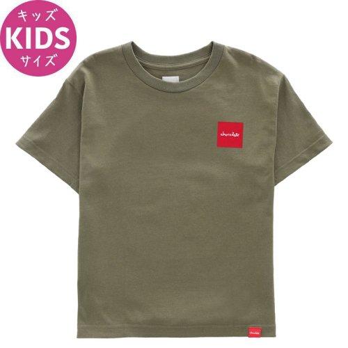 【CHOCOLATE チョコレート キッズ Tシャツ】RED SQUARE YOUTH TEE ミリタリーグリーン NO7