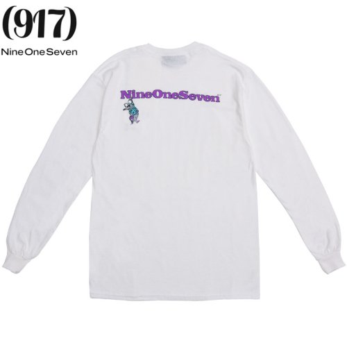 【CALL ME 917 ナインワンセブン NINE ONE SEVEN スケボー ロングTシャツ】RAT LONG SLEEVE L/S TEE ホワイト NO1