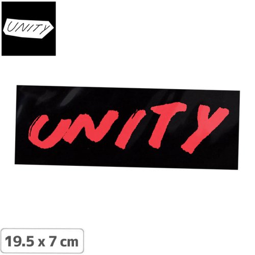 【UNITY ユニティ スケボー ステッカー】SHARPIE MD STICKER ブラック/レッド 19.5 x 7 cm NO1