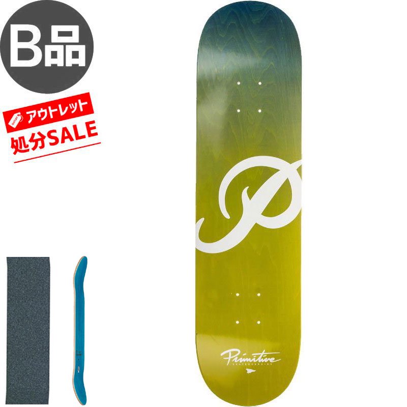 アウトレット PRIMITIVE プリミティブ スケボー デッキ TEAM CLASSIC P DECK 8.75インチ