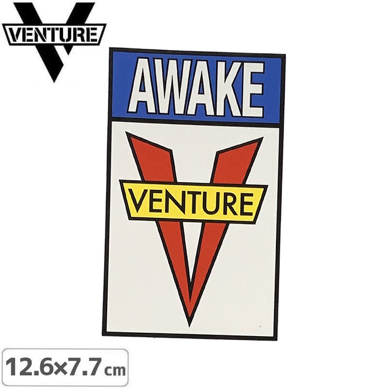 ڥ٥㡼 VENTURE ܡ ƥåOG AWAKE STICKER ֥롼/å 12.6cm x 7.7cm NO36