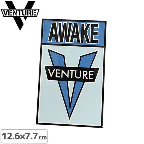 【ベンチャー VENTURE スケボー ステッカー】OG AWAKE STICKER ブルー/ライトブルー 12.6cm x 7.7cm NO38