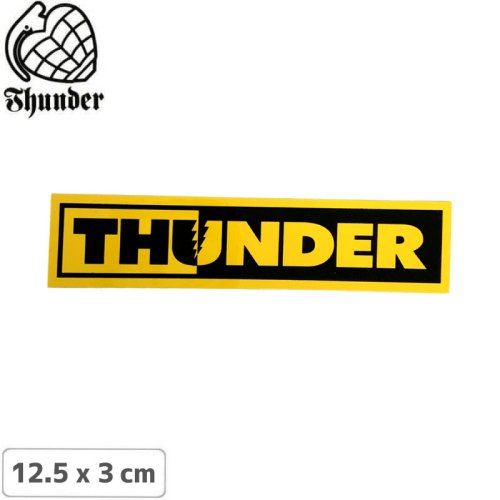 【サンダートラック THUNDERスケボー ステッカー】BOLTS MD STICKER イエロー/ブラック 12.5 x 3cm NO89