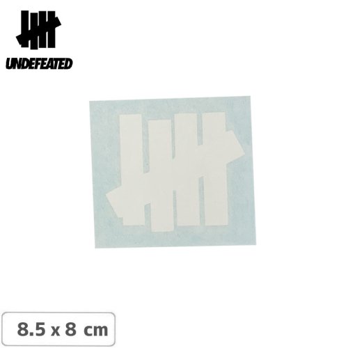 【UNDEFEATED アンディフィーテッド ステッカー】LOGO 3” CUTTING STICKER ホワイト 8.5 x 8 cm NO2