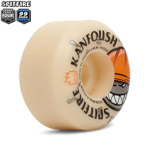 【SPITFIRE スピットファイアー ウィール】FORMULA FOUR F4 99A KANFOUSH OVERTIME PRO CONICAL FULL【53mm】NO317