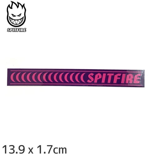 【スピットファイアー SPITFIRE スケボー ステッカー】BARRED SM STICKER 13.9 x 1.7cm パープル NO164