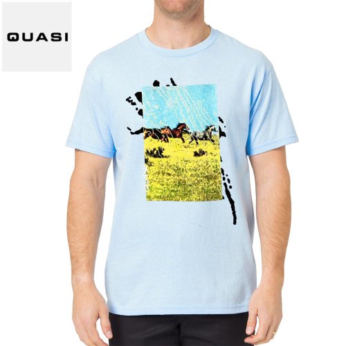 【QUASI クワージー スケートボード Tシャツ】ONTANA TEE BLUE ライトブルー NO2