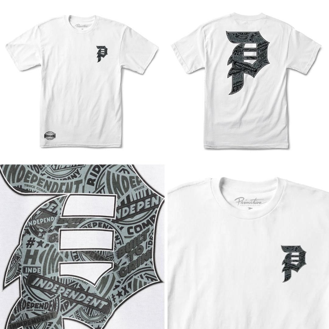 PRIMITIVE プリミティブ スケボー Tシャツ x INDEPENDENT