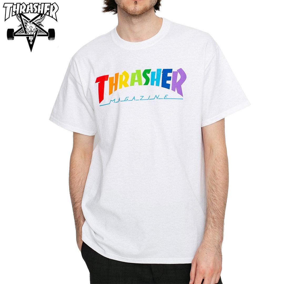 Thrasher スケートボード Tシャツ ホワイト THRASHER（スラッシャー）の「KID COVER S/S T-SHIRTS