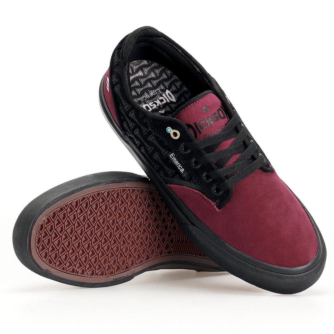 エメリカ EMERICA スケート シューズ DICKSON x INDEPENDENT SHOES スウェード RED/BLACK NO221