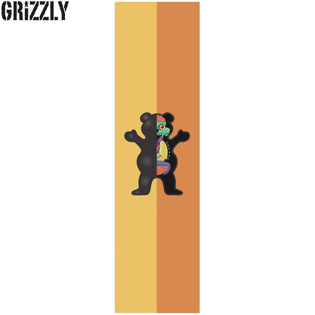 グリズリー GRIZZLY GRIPTAPE デッキテープ USE YOUR BRAIN GRIPTAPE イエロー/オレンジ 9ｘ33 NO48