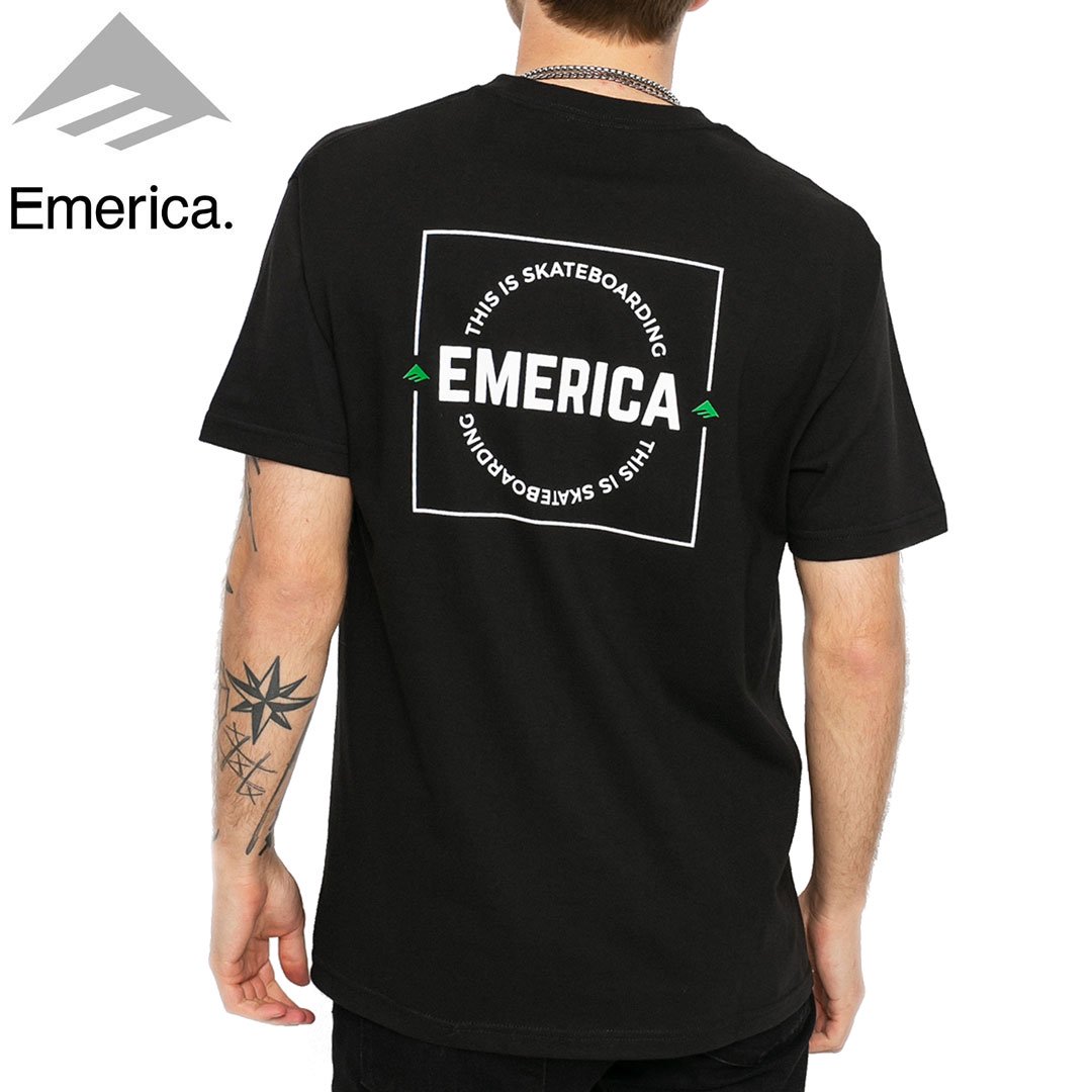 エメリカ EMERICA スケボー Tシャツ STATEMENT TEE ブラック NO153