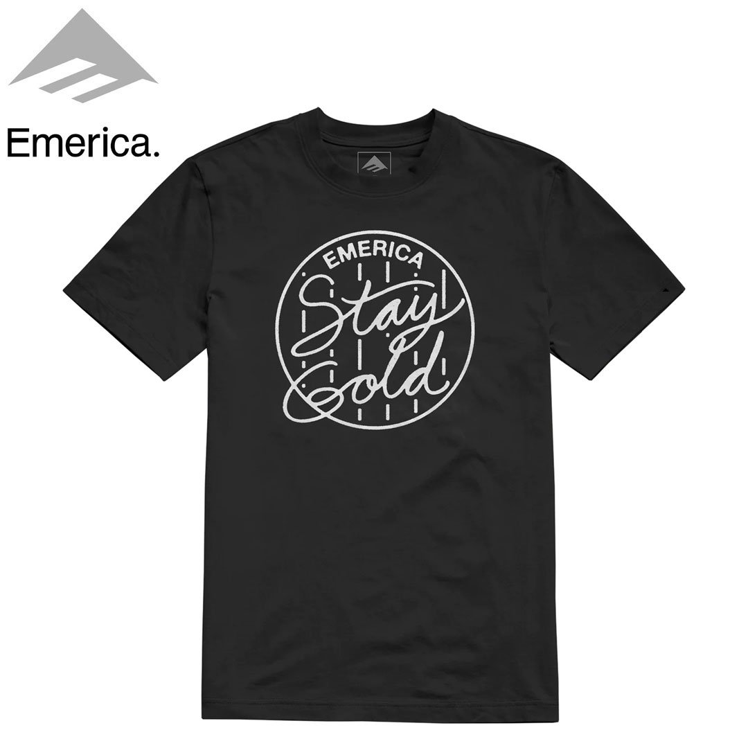 エメリカ EMERICA スケボー Tシャツ THIRD BASE TEE ブラック NO155