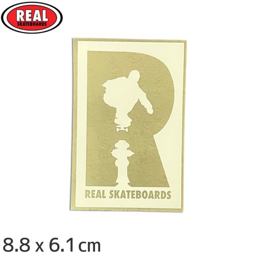 ڥꥢ REAL SKATEBOARD ܡ ƥåR LOGO FOIL STICKER /ۥ磻 8.8cm x 6.1cm NO65
