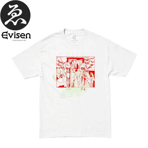 【EVISEN エビセン スケボー Tシャツ】ZYUNNPOU TEE ホワイト NO23