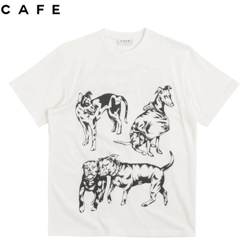 【SKATEBOARD CAFE カフェ スケートボード Tシャツ】POOCH TEE クリーム NO2