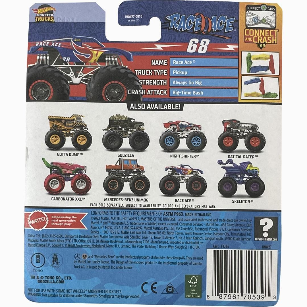 ホットウィール HOT WHEELS USAモデル MONSTER TRUCKS RACE ACE 