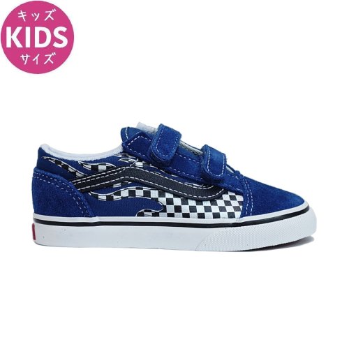 VANS Х  å 塼 USA TODDLER OLD SKOOL V REFLECTIVE FLAME SHOES ֥롼 NO17