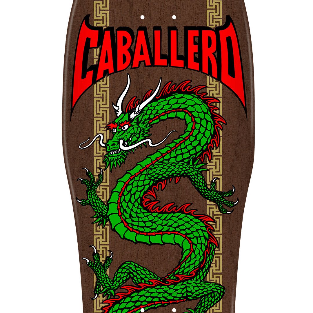 パウエル POWELL スケートボード デッキ STEVE CABALLERO CHINESE DRAGON REISSUE BROWN STAIN  DECK 10インチ NO129